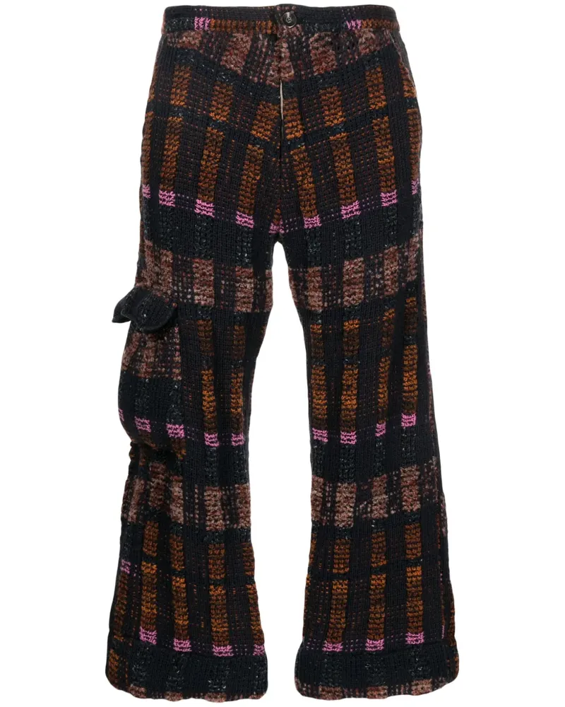VITELLI Gestrickte Cropped-Cargohose - Mehrfarbig Mehrfarbig