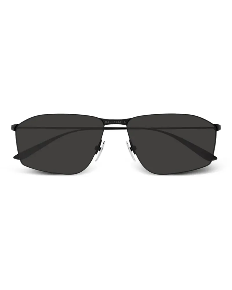 Balenciaga Sonnenbrille mit eckigem Gestell - Schwarz Schwarz