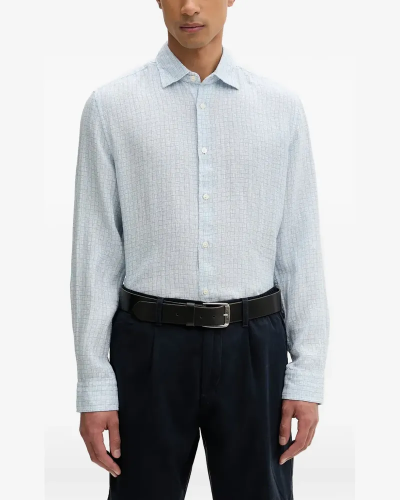 Marc O'Polo geometric-print long-sleeve shirt - Blau Blau