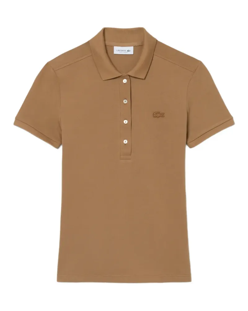 Lacoste Poloshirt mit Logo-Patch - Braun Braun