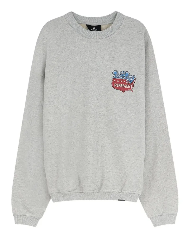 REPRESENT graphic-print cotton sweatshirt - Grau Grau