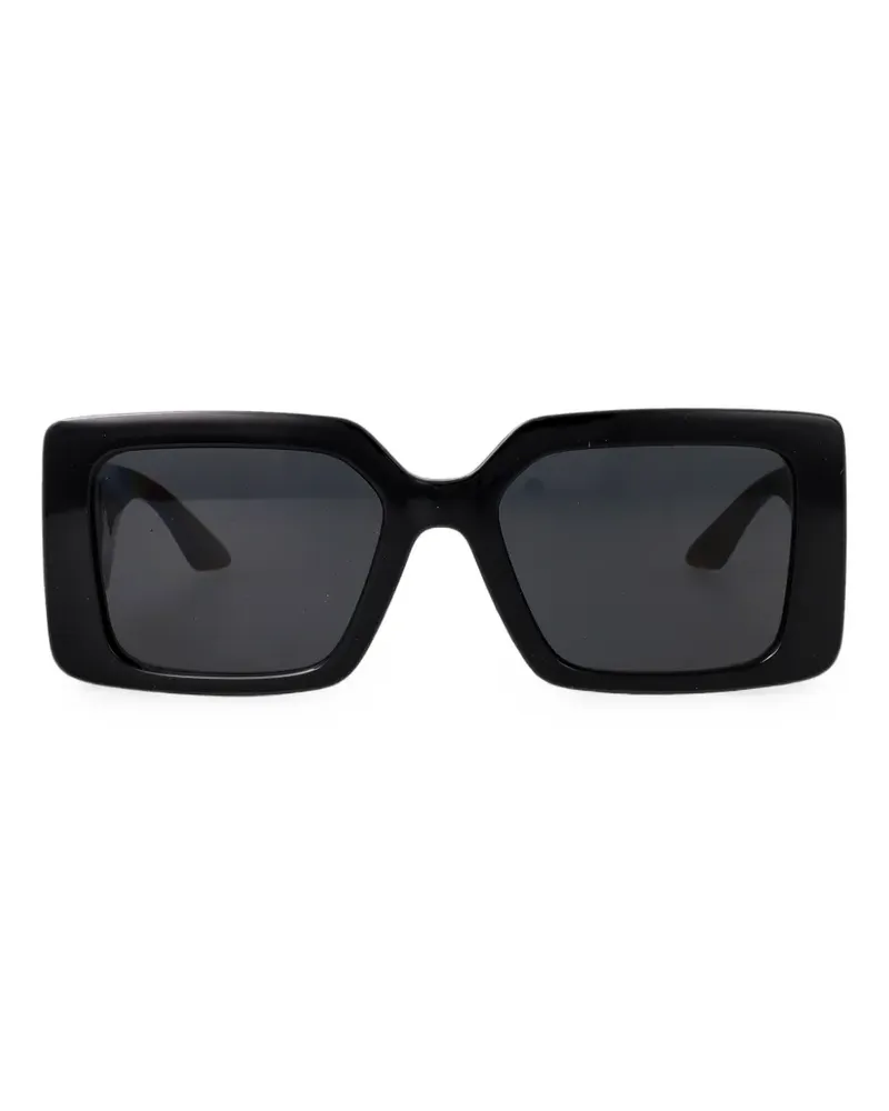 Versace Greca rectangle-frame sunglasses - Schwarz Schwarz