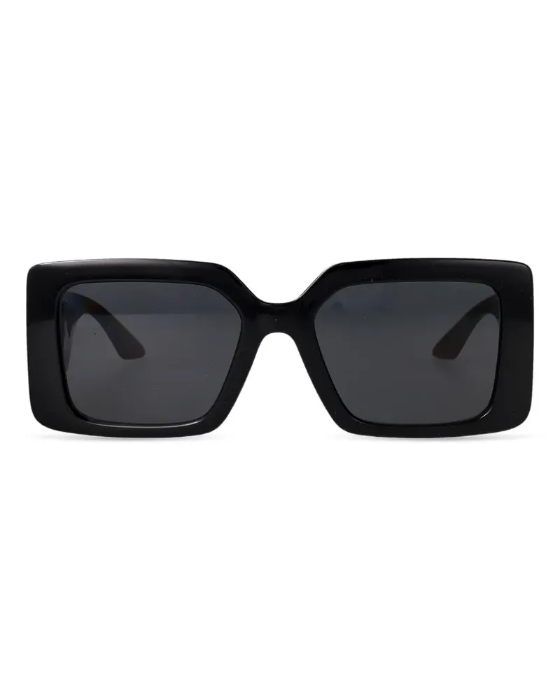 Versace Eckige Greca Sonnenbrille - Schwarz Schwarz
