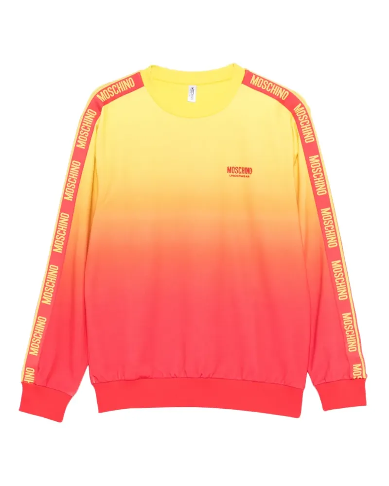 Moschino logo-tape gradient-effect sweatshirt - Rot Rot