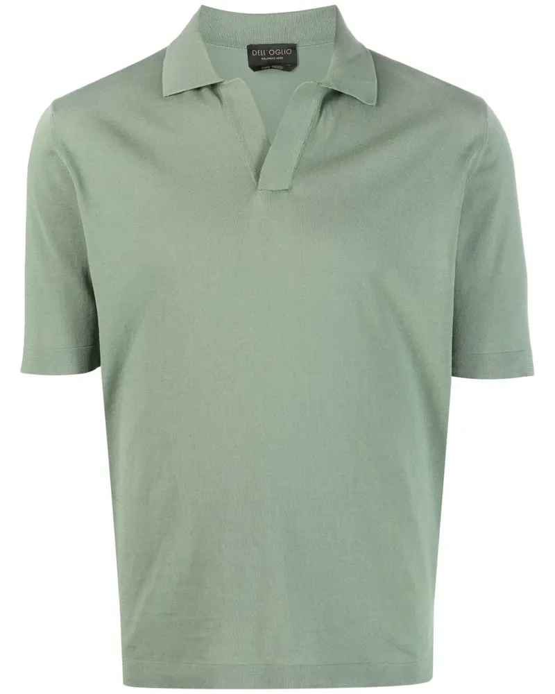 Dell'oglio Poloshirt mit offenem Kragen - Grün Grün