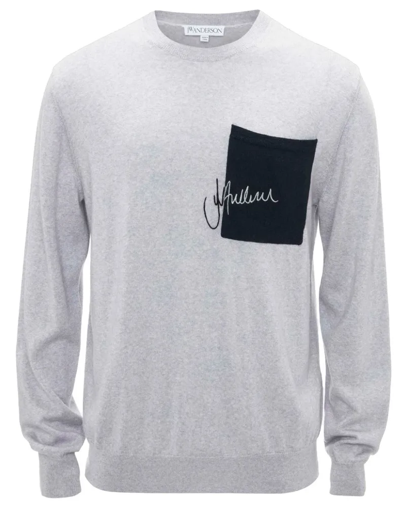 J.W.Anderson Pullover mit Signature-Tasche - Grau Grau