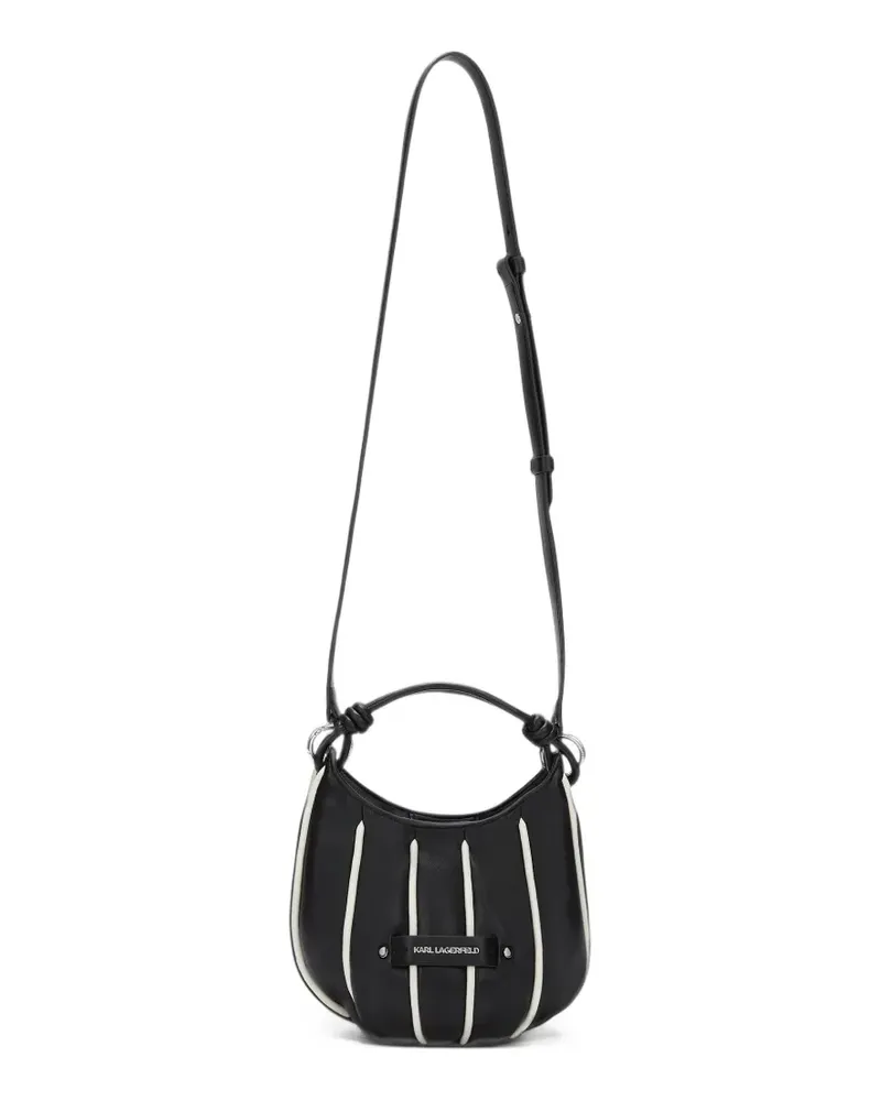 Karl Lagerfeld Gestreifte K/Axis Tote Bag - Schwarz Schwarz