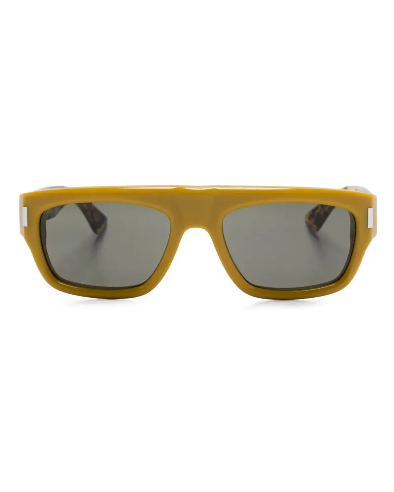 Saint Laurent Sonnenbrille mit eckigem Gestell - Gelb Gelb