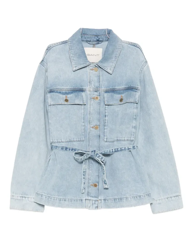 Gant belted button-up denim jacket - Blau Blau