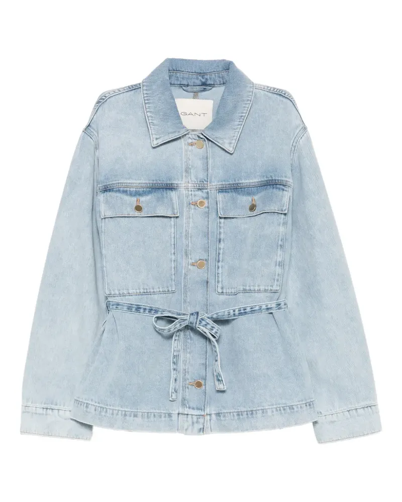Gant belted button-up denim jacket - Blau Blau