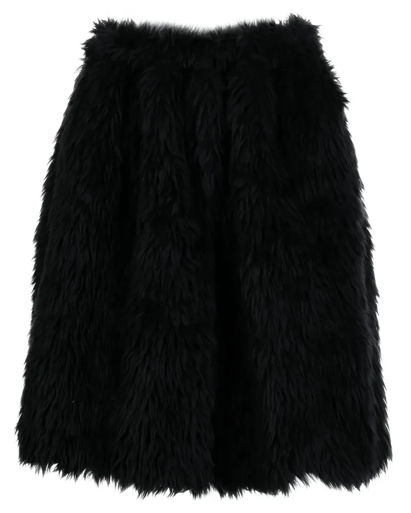 Comme des Garçons Knielange Shorts mit weitem Bein - Schwarz Schwarz