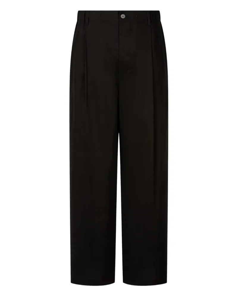 STUDIO TOMBOY Plissierte Hose mit Stretchbund - Schwarz Schwarz