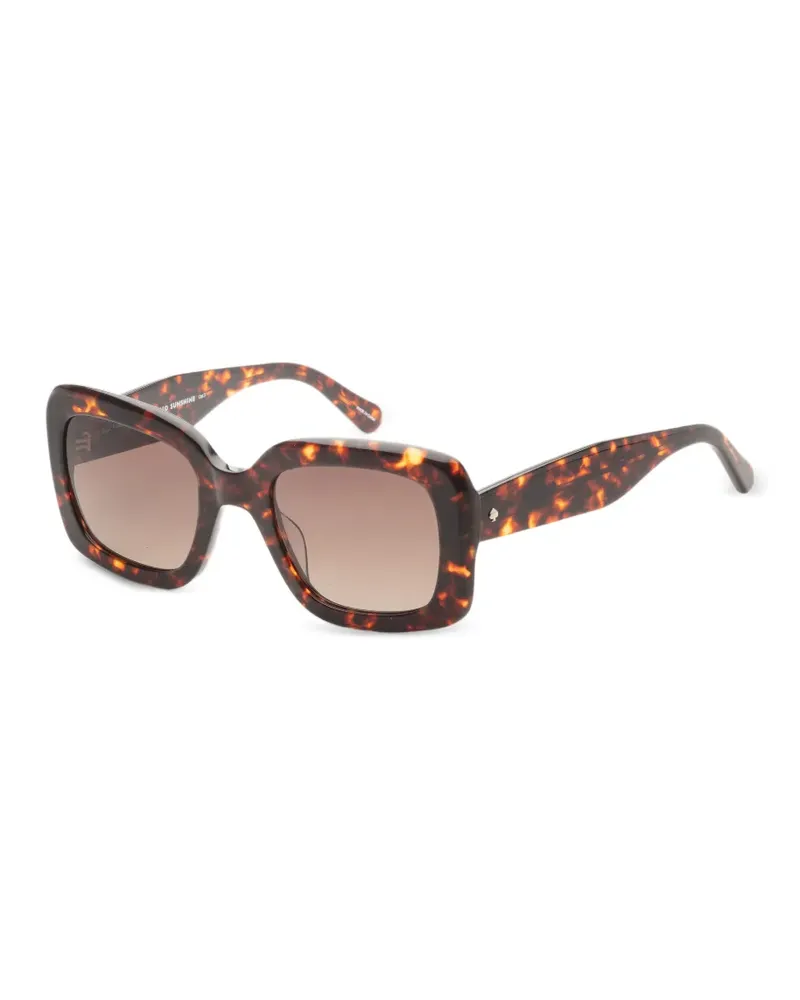 Kate Spade Sonnenbrille mit eckigem Gestell - Braun Braun