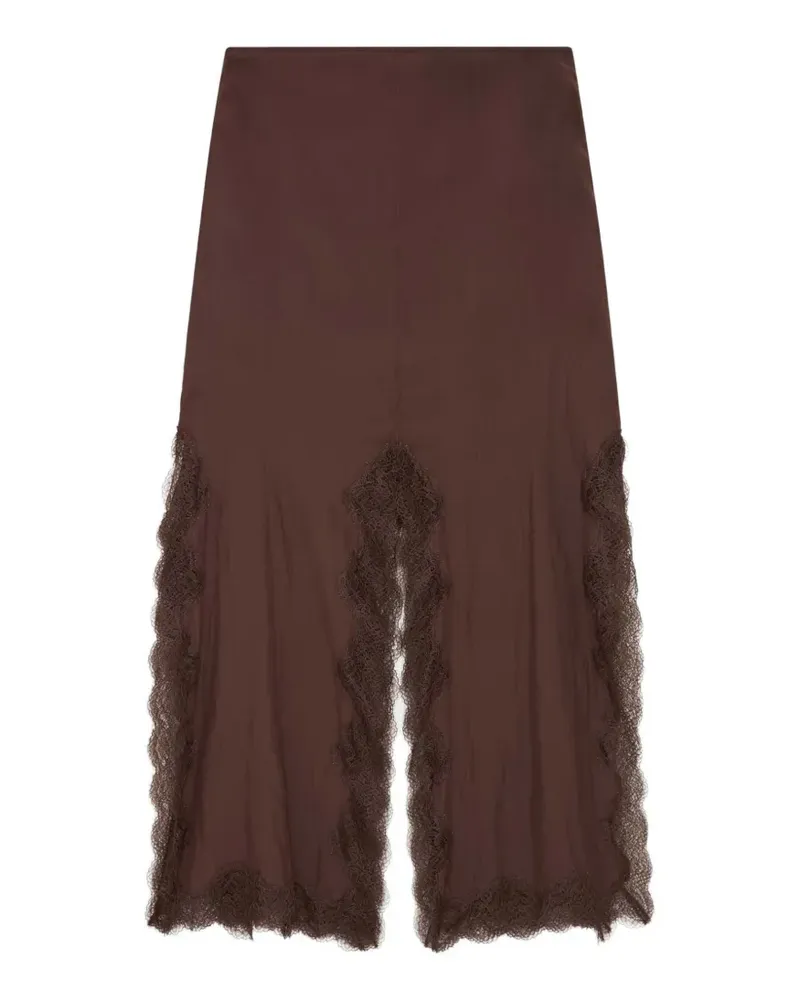16ARLINGTON Simi lace-trimmed satin skirt - Braun Braun