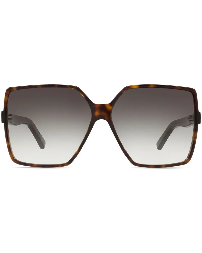 Saint Laurent Sonnenbrille mit eckigem Gestell - Braun Braun