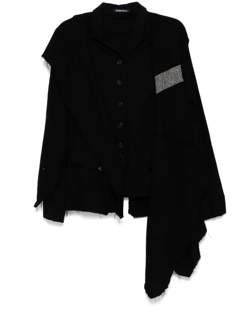 Studiorundholz Drapierter Blazer - Schwarz Schwarz