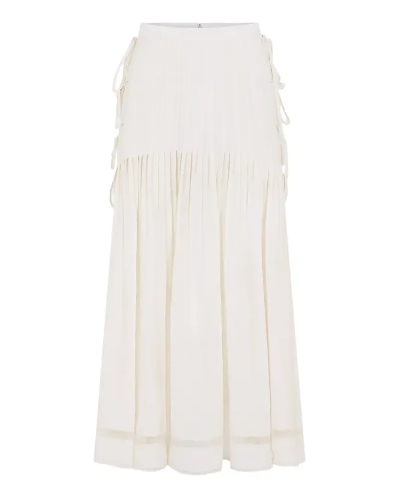 Paco Rabanne Midirock aus Spitze mit Schleife - Nude Nude