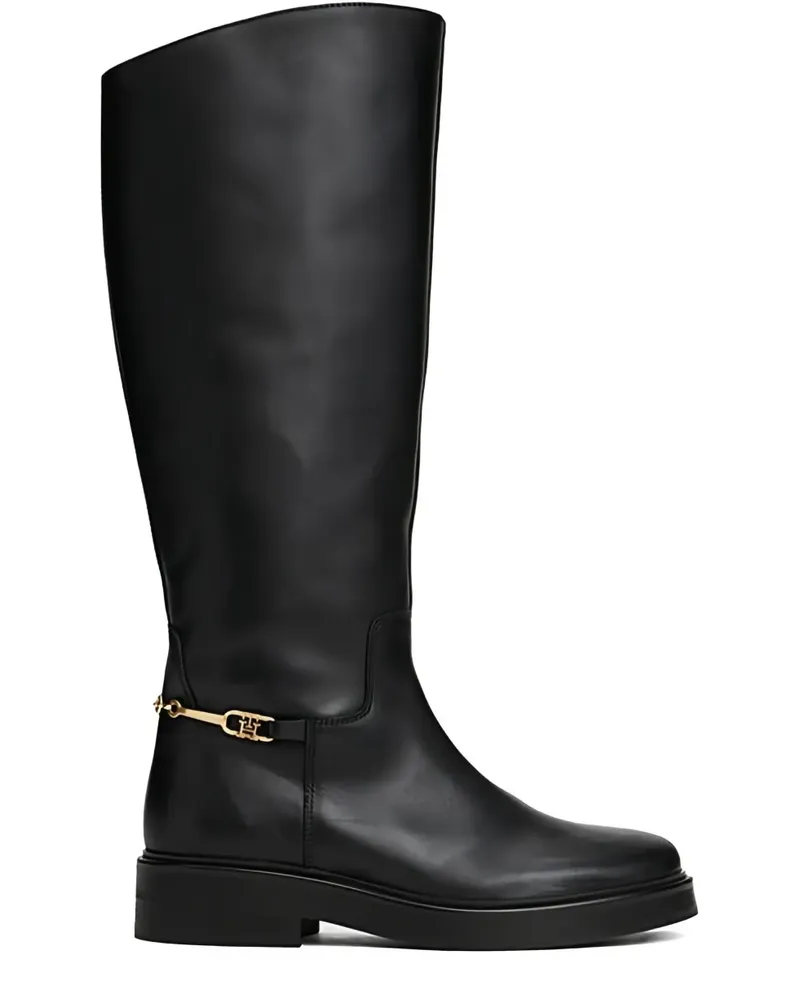 Tommy Hilfiger Stiefel mit Zierkette 40mm - Schwarz Schwarz