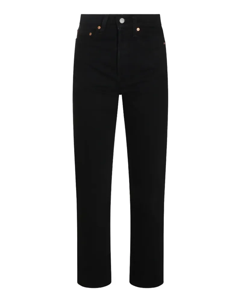 Levi's Ribcage logo-patch jeans - Schwarz Schwarz