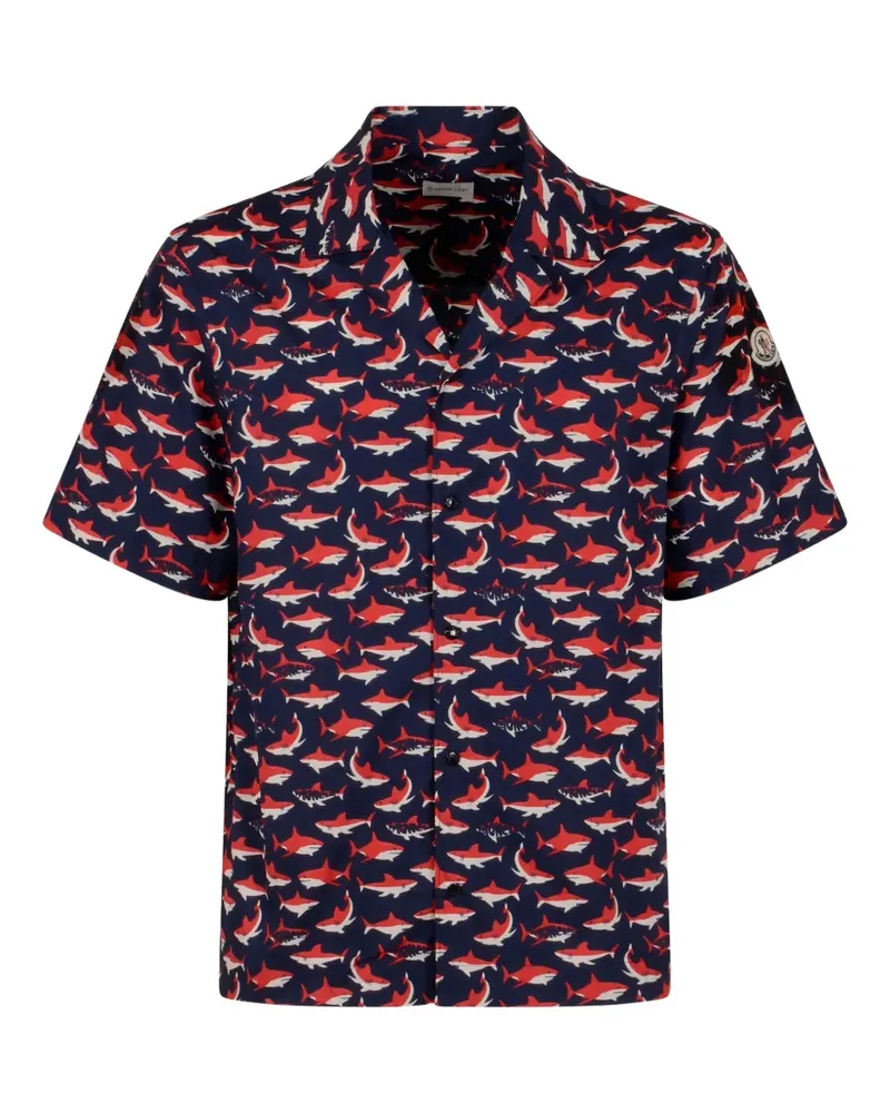 Moncler Hemd mit grafischem Print - Blau Blau