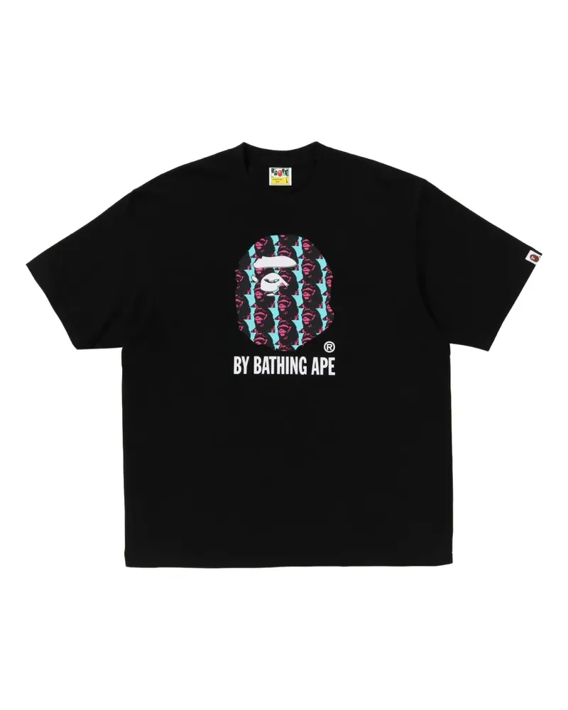 BAPE T-Shirt mit Ape Head-Print - Schwarz Schwarz