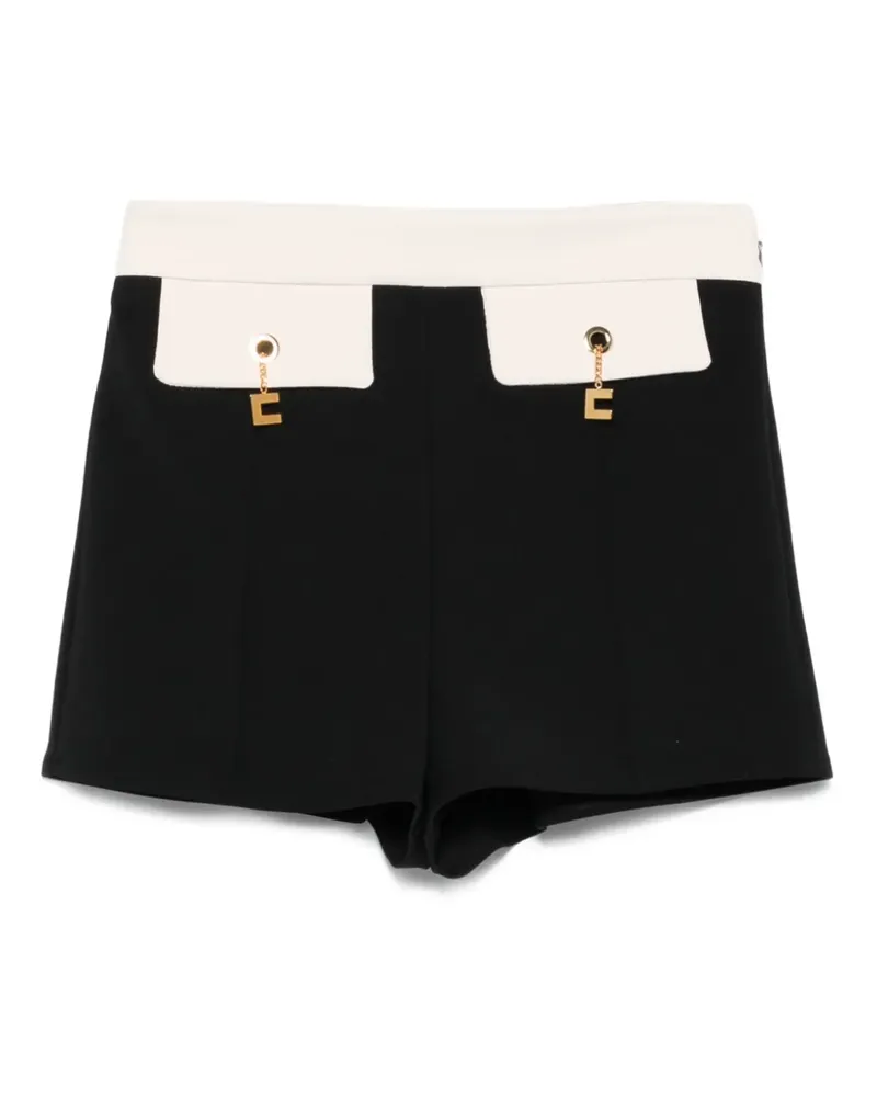 Elisabetta Franchi Shorts mit Kontrasteinsätzen - Schwarz Schwarz