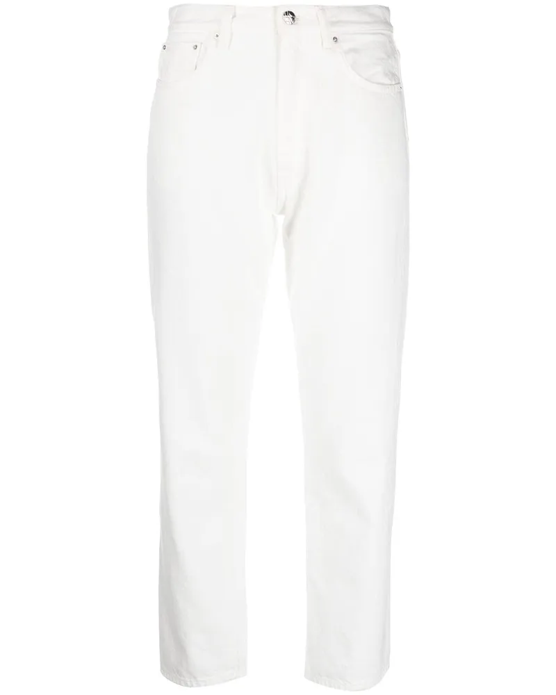 Totême Gerade Cropped-Jeans - Weiß Weiß