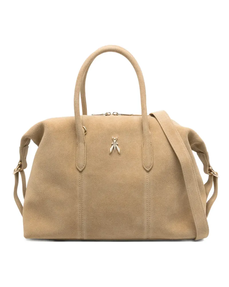 Patrizia Pepe New Business suede tote bag - Nude Nude