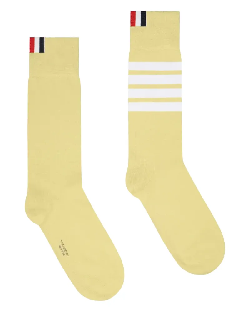Thom Browne Gestreifte Socken - Gelb Gelb
