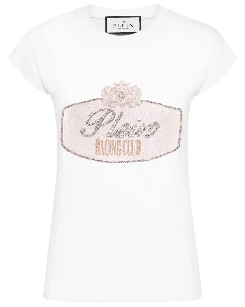Philipp Plein Cars Racing T-Shirt aus Jersey - Weiß Weiß
