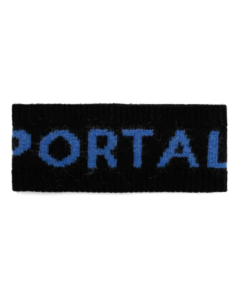 Sportalm logo-intarsia ribbed headband - Schwarz Schwarz