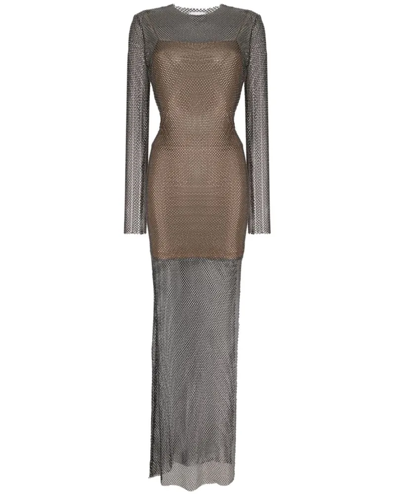 Genny Maxikleid mit Kristallverzierung - Schwarz Schwarz