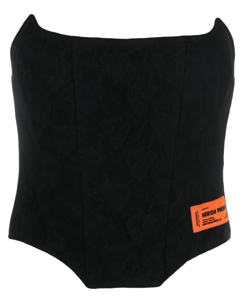 Heron Preston Corsage mit Logo-Patch - Schwarz Schwarz