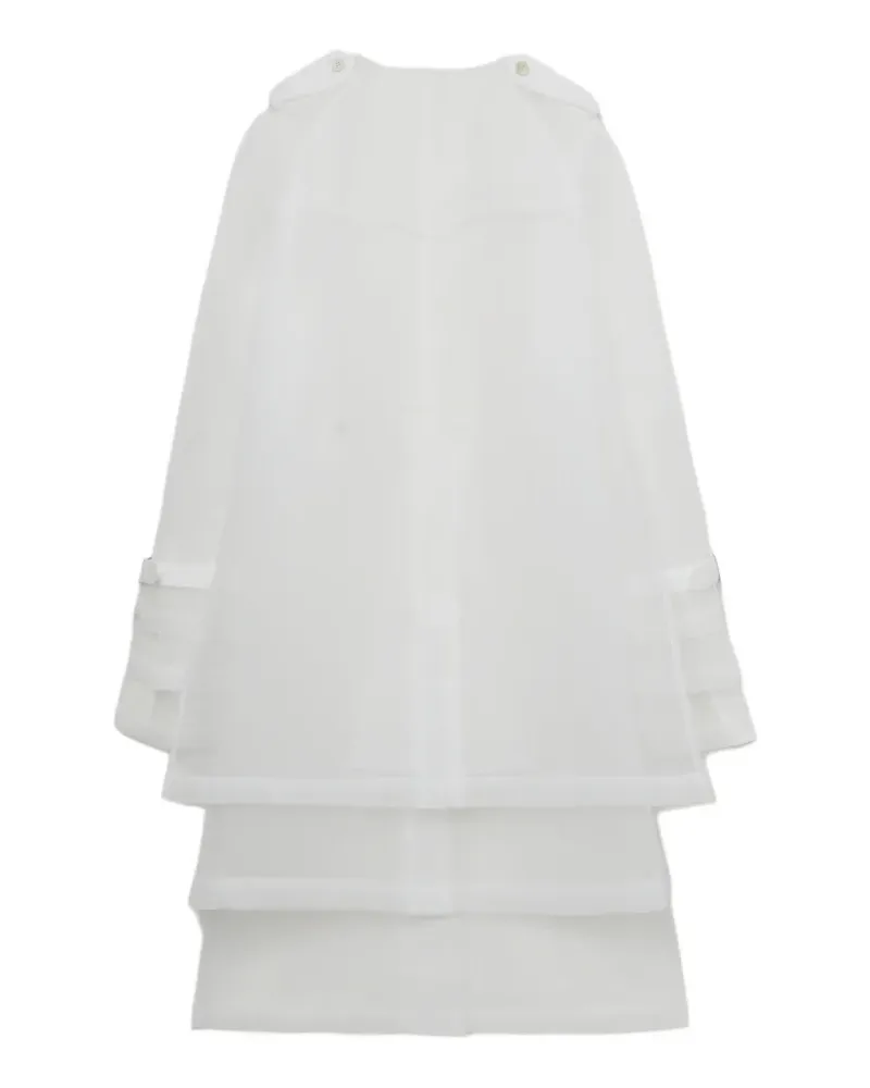 Comme des Garçons Mantel mit Schnalleneinsätzen - Weiß Weiß