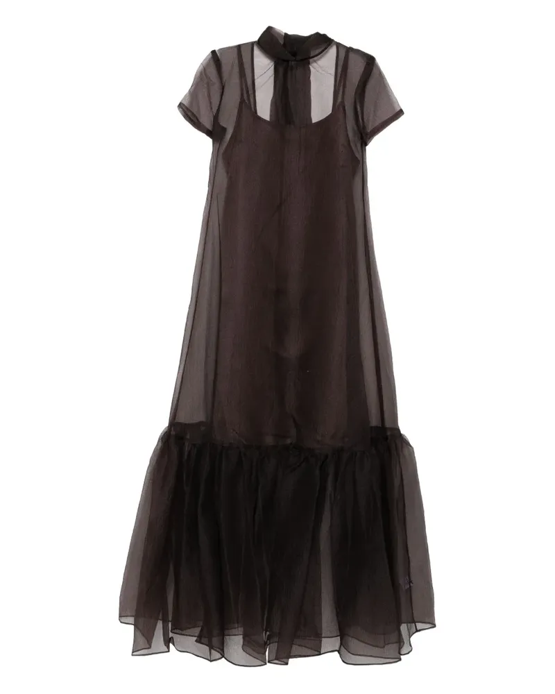 STAUD Klassisches Sheer-Kleid - Braun Braun