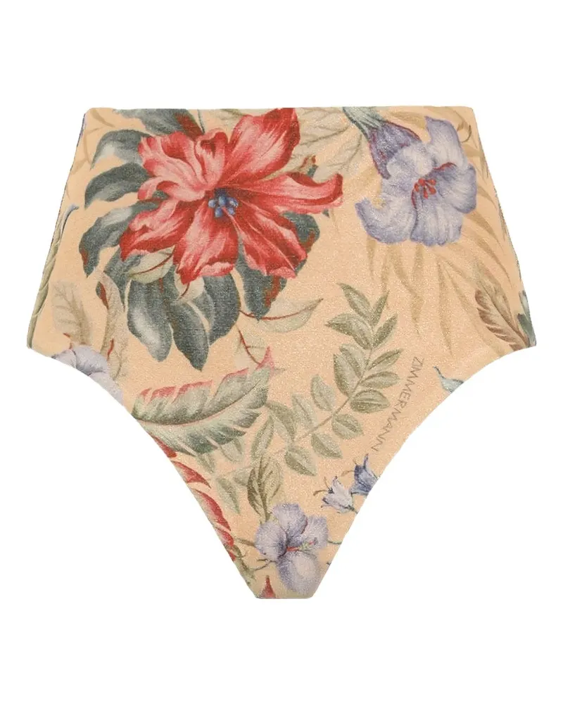 Zimmermann high-waist floral print bottoms - Nude Nude