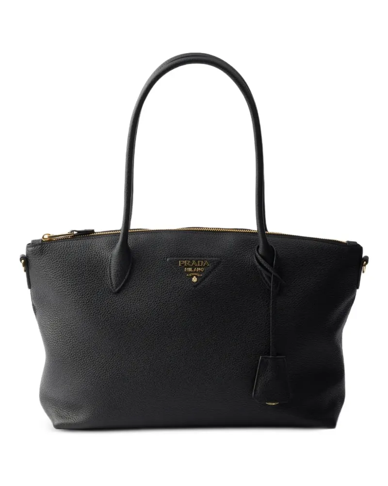 Prada large leather tote bag - Schwarz Schwarz