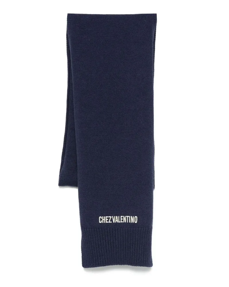 Valentino Garavani Schal mit Logo-Stickerei - Blau Blau