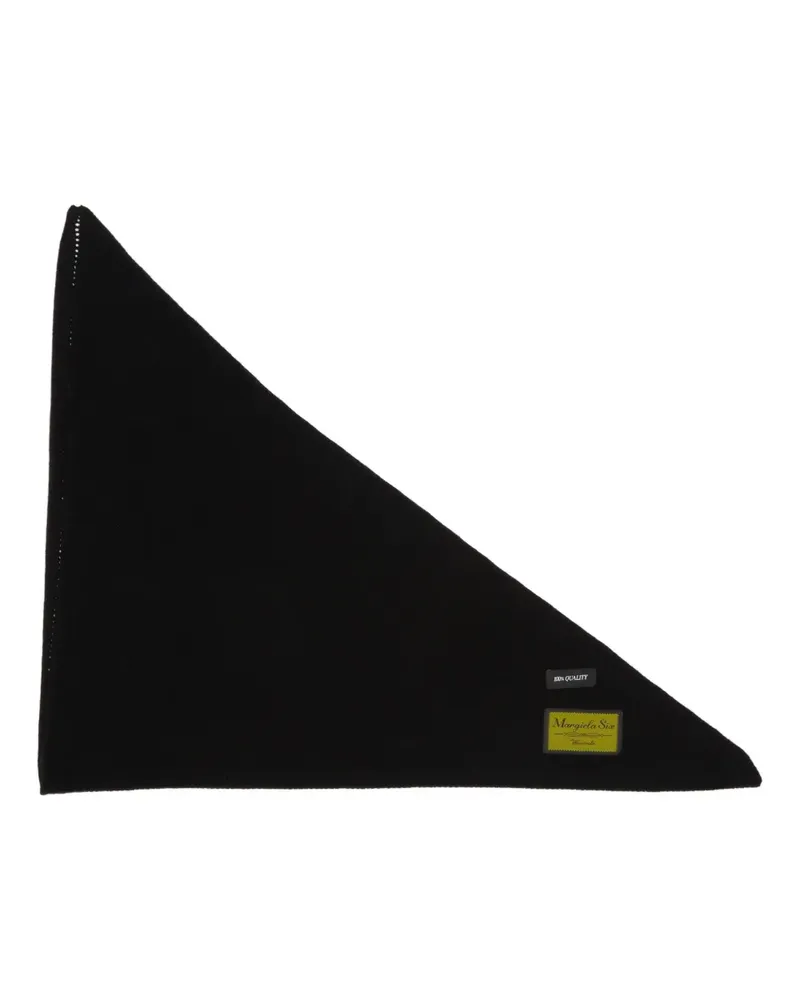Maison Margiela Schal mit Logo-Patch - Schwarz Schwarz