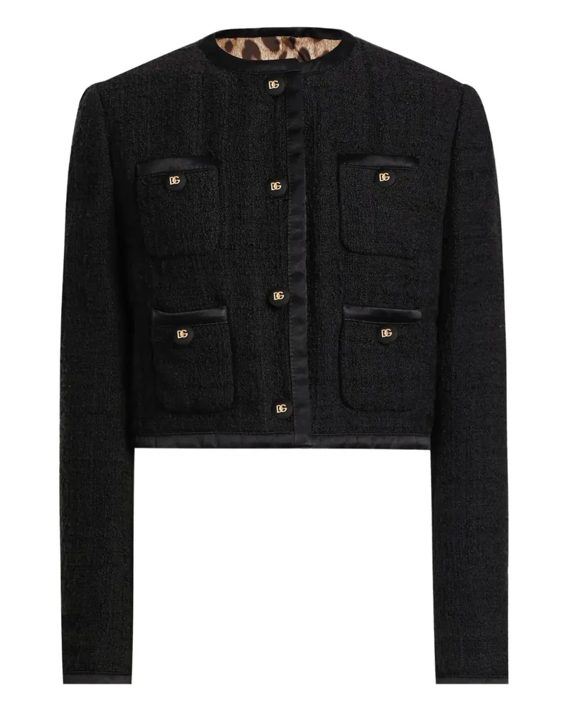 Dolce & Gabbana Rachel Tweed-Jacke - Schwarz Schwarz