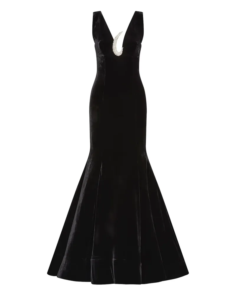 Rachel Gilbert Verziertes Freda Abendkleid - Schwarz Schwarz