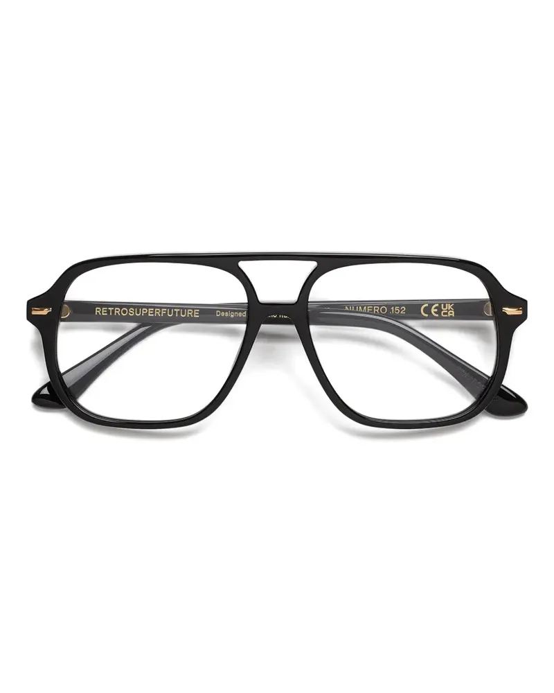 RETROSUPERFUTURE Klassische Pilotenbrille - Schwarz Schwarz