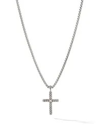 David Yurman Cable Classics Cross Halskette aus Sterlingsilber Silber