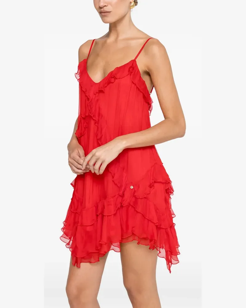 NISSA Rückenfreies Minikleid aus Seide - Rot Rot