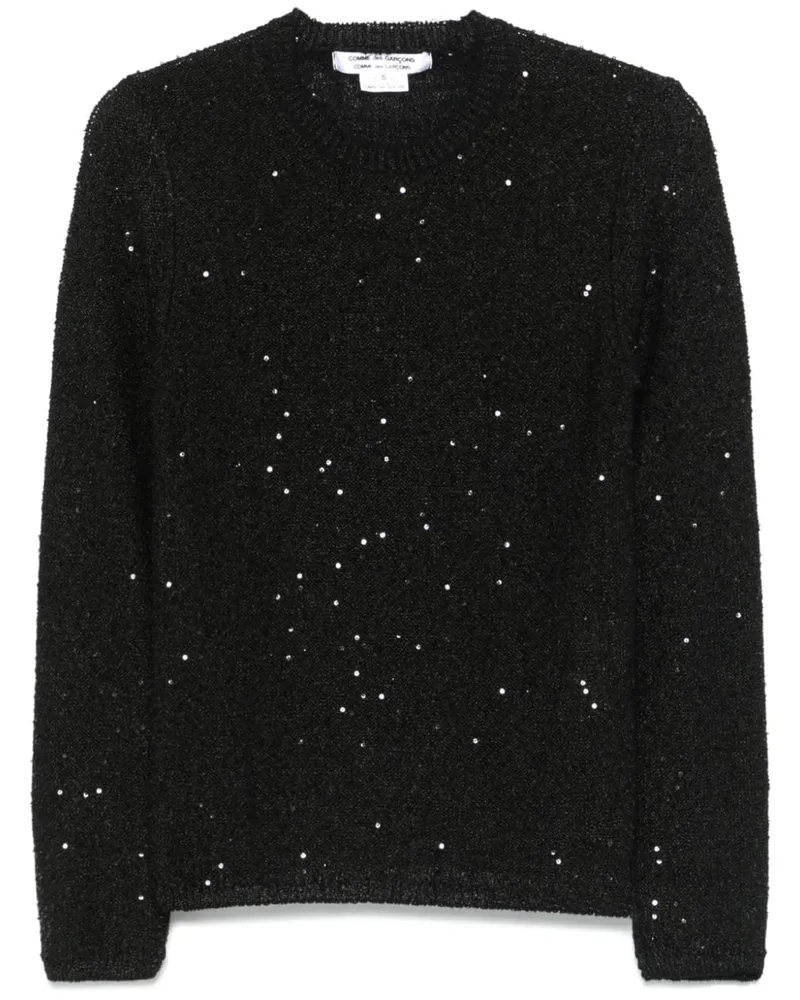 Comme des Garçons Pullover mit Pailletten - Schwarz Schwarz