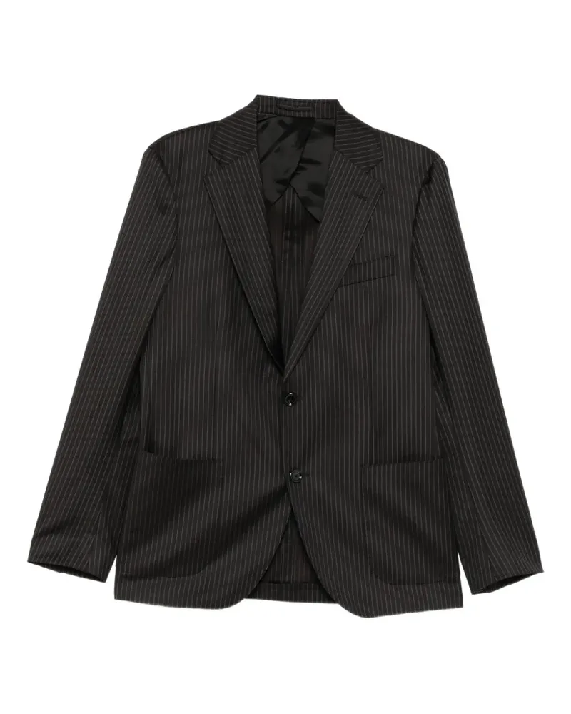 LARDINI pinstripe-pattern suit - Schwarz Schwarz