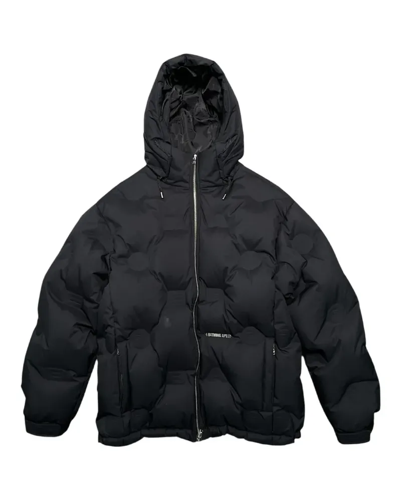 BAPE debossed monogram 700 down jacket - Schwarz Schwarz