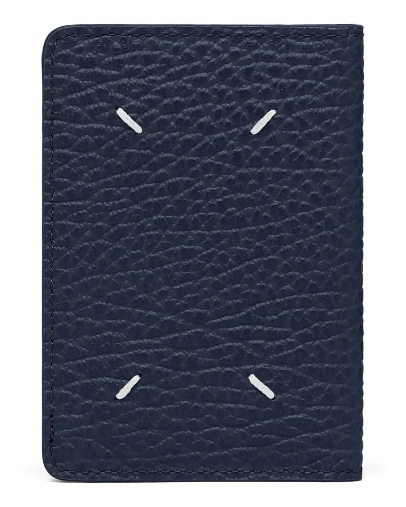 Maison Margiela Four Stitches grained card holder - Blau Blau