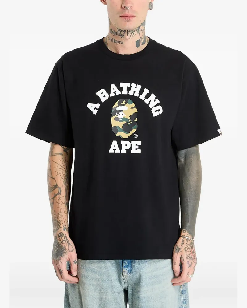 BAPE 1st Camo College T-Shirt - Schwarz Schwarz