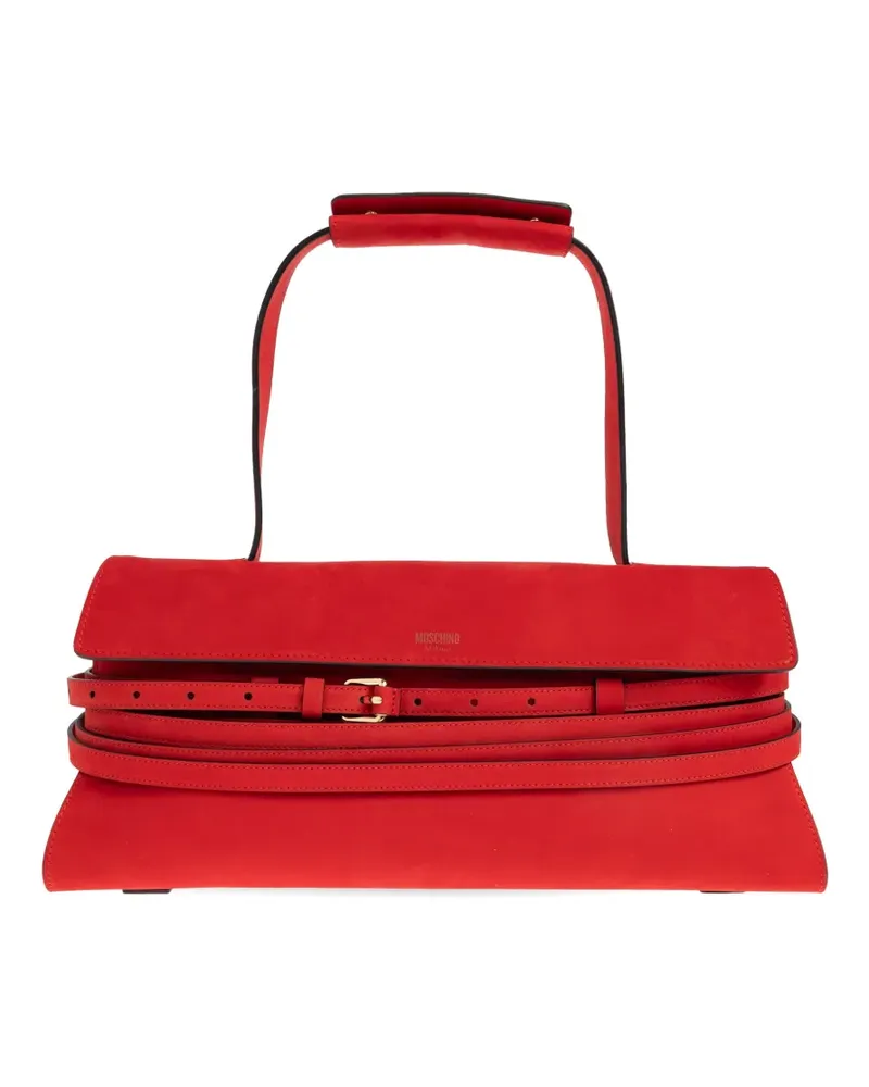 Moschino Tie Me Tote Bag mit Schnallenriemen - Rot Rot